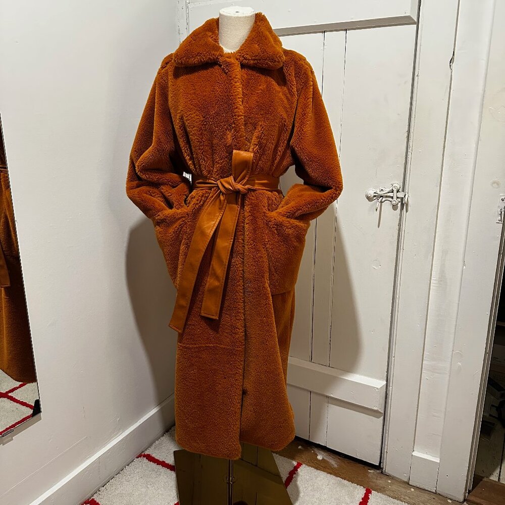 Weekday teddy bear trench style winter coat